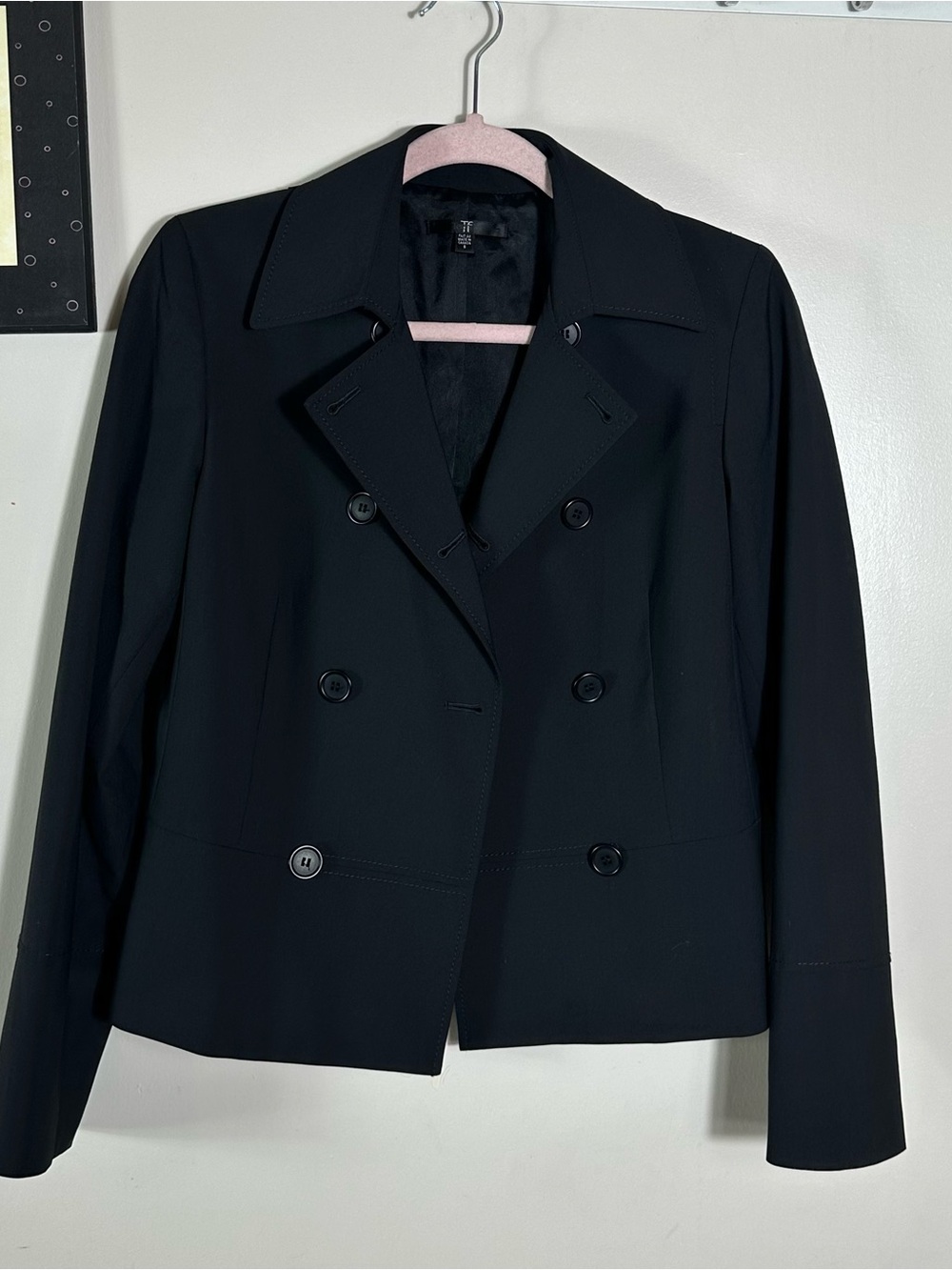 Teenflo Black Double-Breasted Blazer
